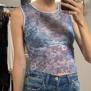 retro sheer daisy top